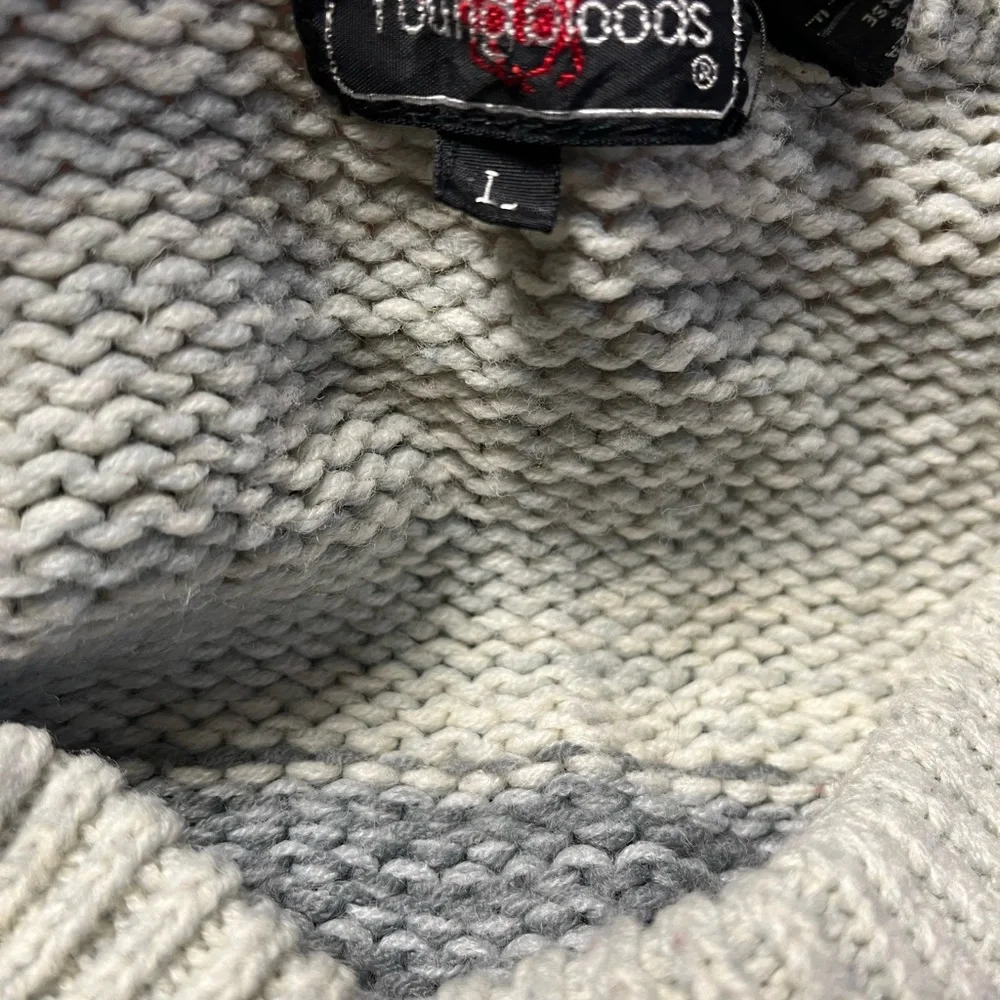 Youngbloods Cable‎ Knit V Neck Pullover Sweater